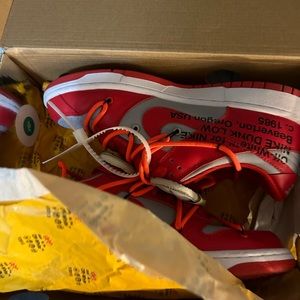 University Red Off White Dunks